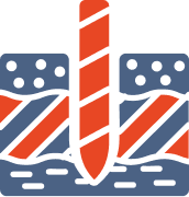 Ícone de perfuração direcional horizontal HDD