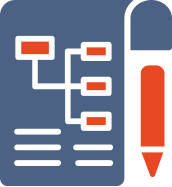 Ícone de serviços de consultoria e planejamento em MND